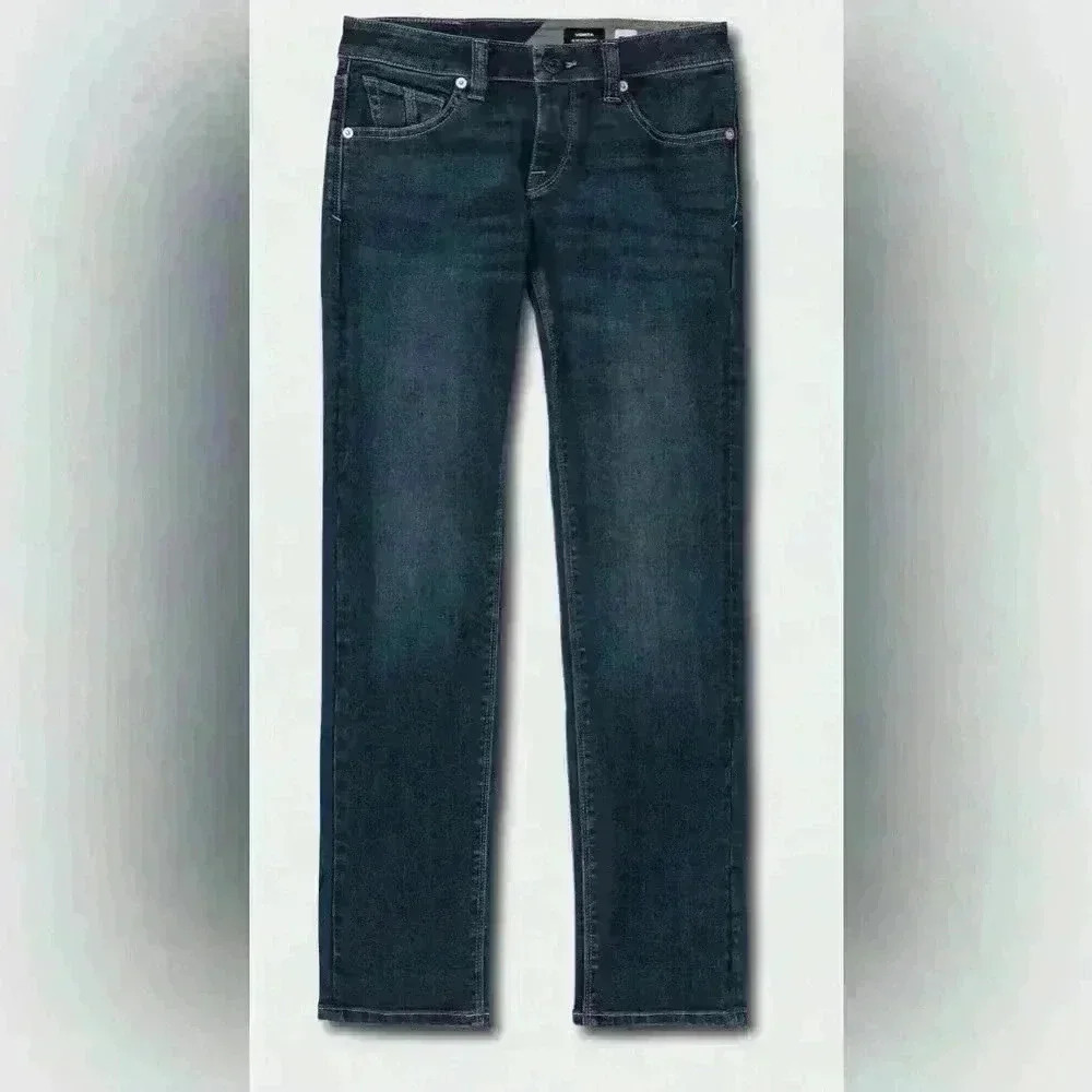 Big Boys Volcom Vorta Rinsed Indigo Stretch Jeans